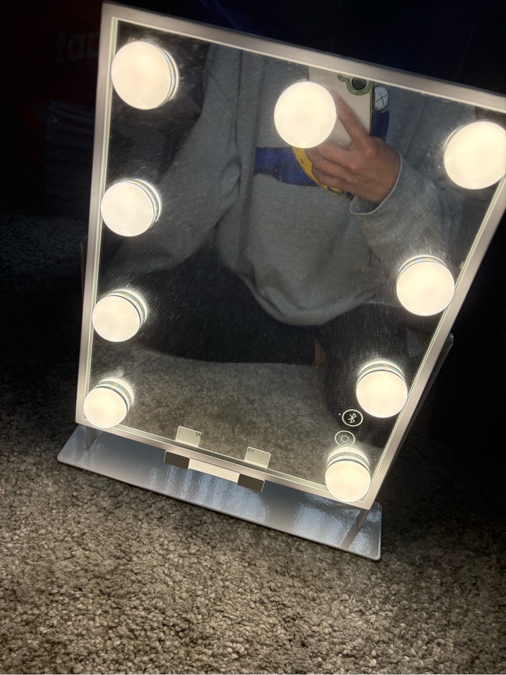 LED Lighted Vanity Mirror - White Makeup Mirror for Women